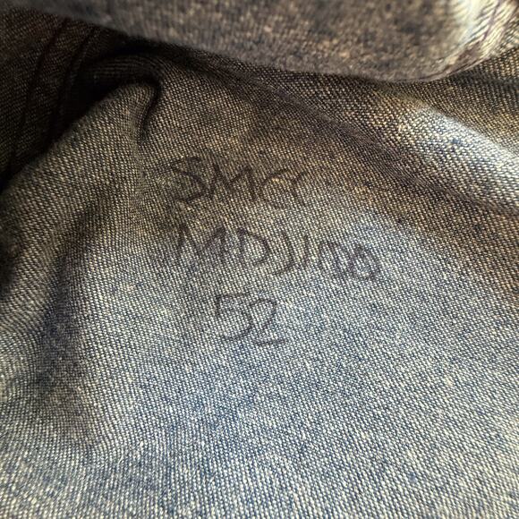 VTG 80s Dickies Denim Chore Coat Mens XL 52 Blue Jean Jacket Western Boho Indie - Picture 7 of 9